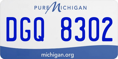 MI license plate DGQ8302