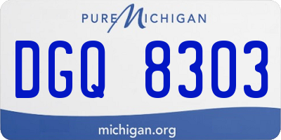 MI license plate DGQ8303