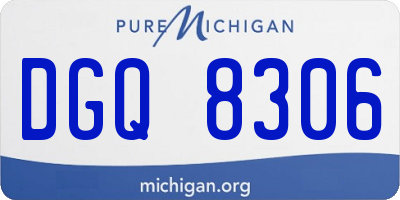 MI license plate DGQ8306