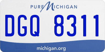 MI license plate DGQ8311