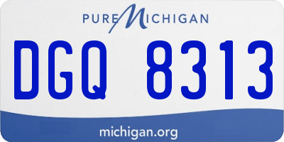 MI license plate DGQ8313
