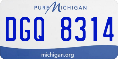 MI license plate DGQ8314
