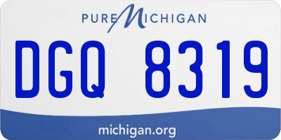 MI license plate DGQ8319