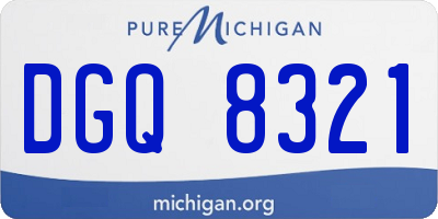 MI license plate DGQ8321