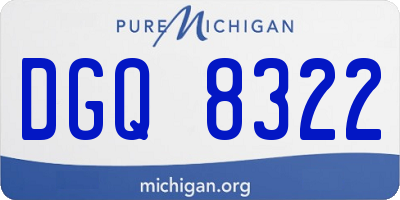 MI license plate DGQ8322