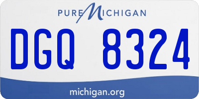 MI license plate DGQ8324