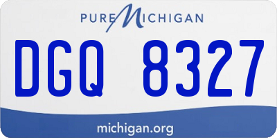 MI license plate DGQ8327