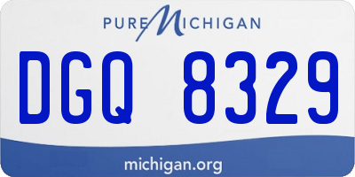 MI license plate DGQ8329