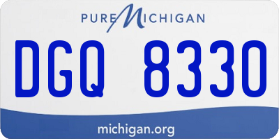 MI license plate DGQ8330