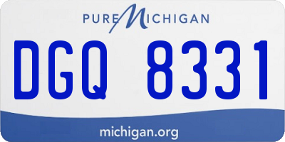 MI license plate DGQ8331