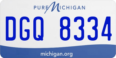 MI license plate DGQ8334
