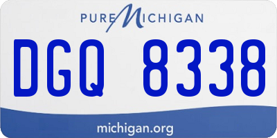 MI license plate DGQ8338