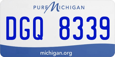 MI license plate DGQ8339