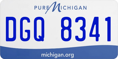 MI license plate DGQ8341