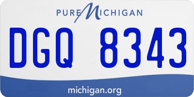 MI license plate DGQ8343