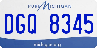 MI license plate DGQ8345
