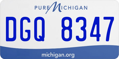 MI license plate DGQ8347