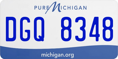 MI license plate DGQ8348