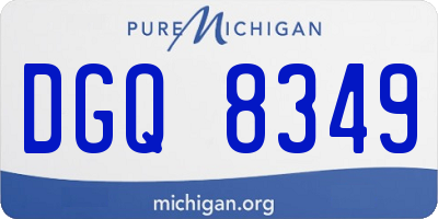MI license plate DGQ8349