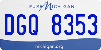 MI license plate DGQ8353
