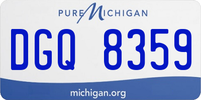 MI license plate DGQ8359