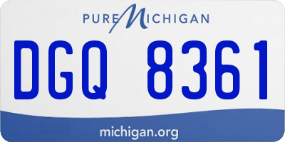 MI license plate DGQ8361