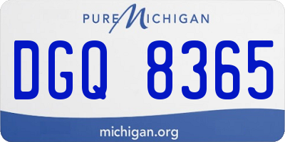 MI license plate DGQ8365