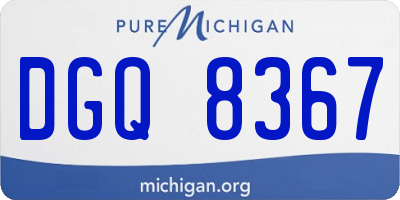 MI license plate DGQ8367