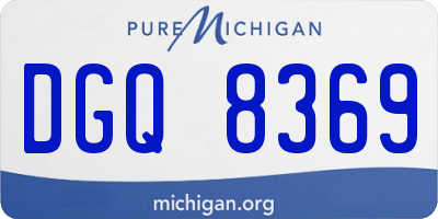 MI license plate DGQ8369