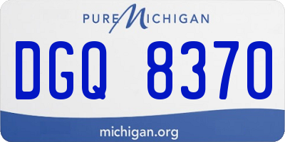MI license plate DGQ8370