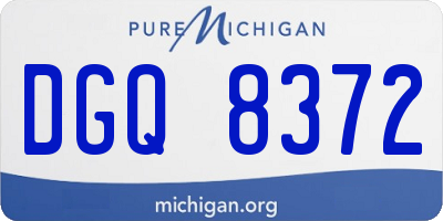 MI license plate DGQ8372