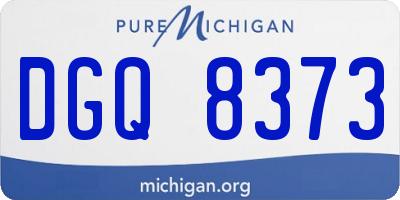 MI license plate DGQ8373