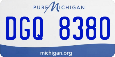 MI license plate DGQ8380