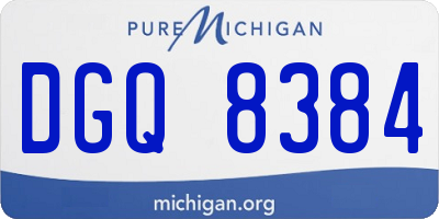 MI license plate DGQ8384