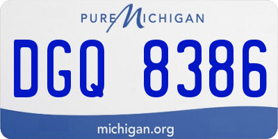 MI license plate DGQ8386