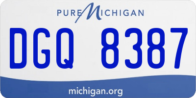 MI license plate DGQ8387