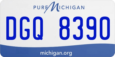 MI license plate DGQ8390