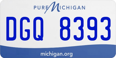 MI license plate DGQ8393