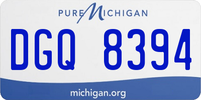 MI license plate DGQ8394