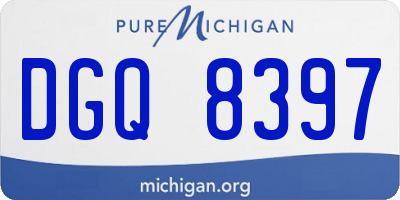 MI license plate DGQ8397
