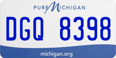 MI license plate DGQ8398