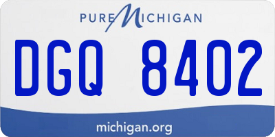MI license plate DGQ8402