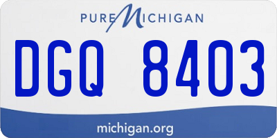MI license plate DGQ8403