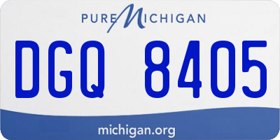 MI license plate DGQ8405