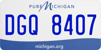 MI license plate DGQ8407