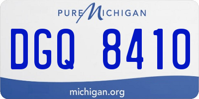 MI license plate DGQ8410