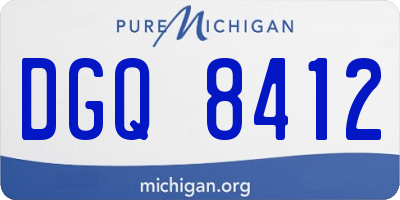 MI license plate DGQ8412