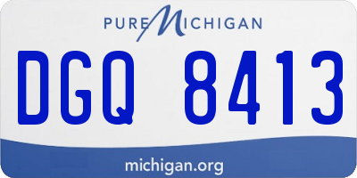 MI license plate DGQ8413
