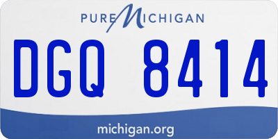 MI license plate DGQ8414