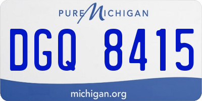 MI license plate DGQ8415